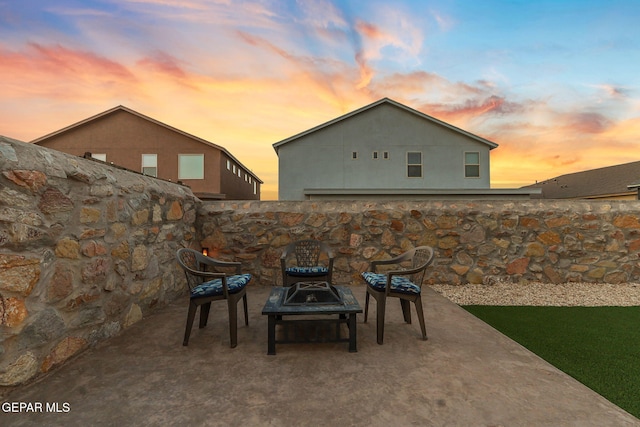 14717 Tierra Escape Ave, El Paso, TX 79938 - view of patio / terrace with a fire pit