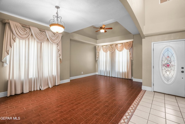 2987 Tierra Limon Dr, El Paso, TX 79938 - foyer with ceiling fan, wood finished floors, and baseboards