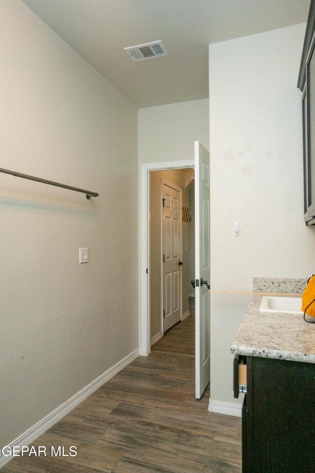 756 Jalynn Grace, Canutillo, TX 79835 - corridor featuring dark wood-style floors and baseboards