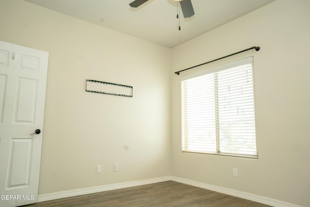 756 Jalynn Grace, Canutillo, TX 79835 - spare room featuring wood finished floors, plenty of natural light, and a ceiling fan