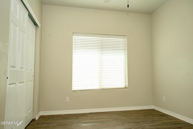 756 Jalynn Grace, Canutillo, TX 79835 - unfurnished bedroom with a closet and dark wood-style floors