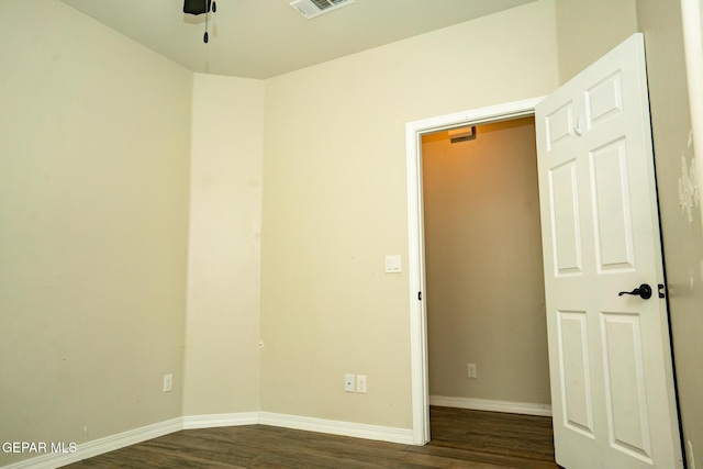 756 Jalynn Grace, Canutillo, TX 79835 - empty room with dark wood finished floors and ceiling fan