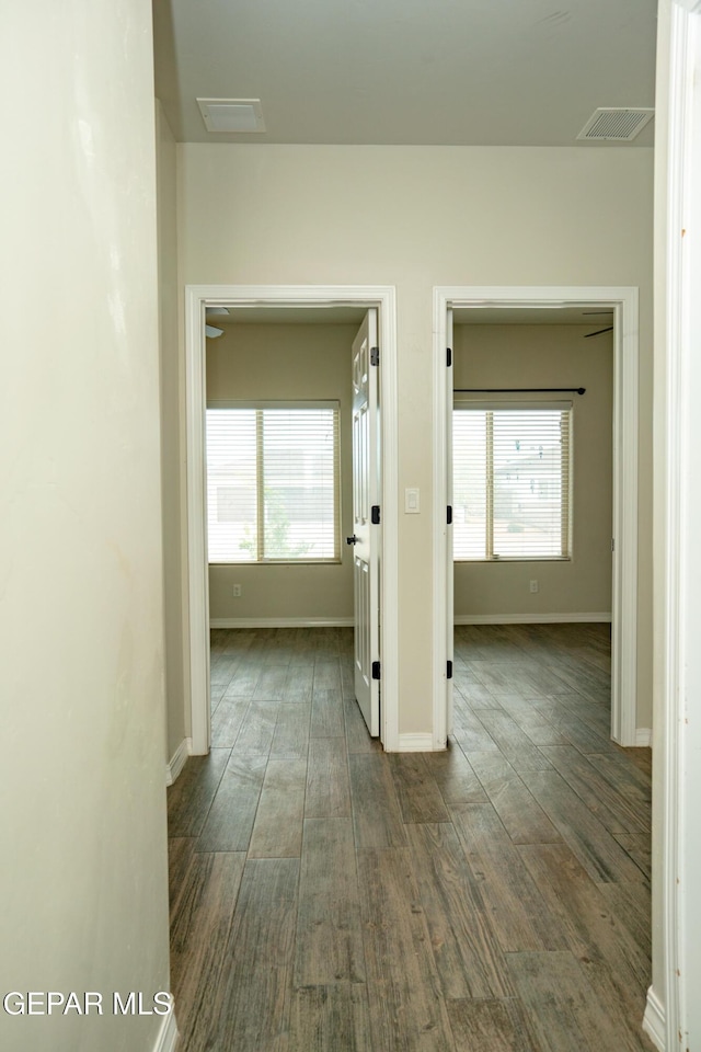 756 Jalynn Grace, Canutillo, TX 79835 - hall featuring dark wood-style flooring and baseboards