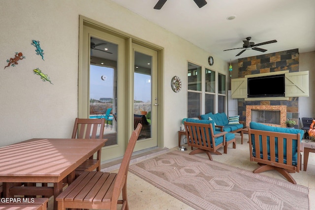 view of sunroom