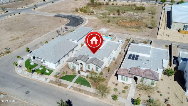 aerial view with a residential view