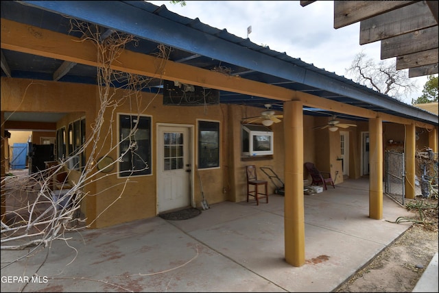 29 Cielo Vis, Anthony, NM 88021 - view of patio / terrace with ceiling fan