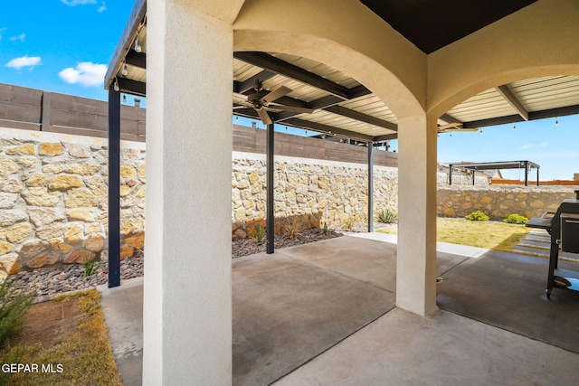 view of patio / terrace featuring a fenced backyard