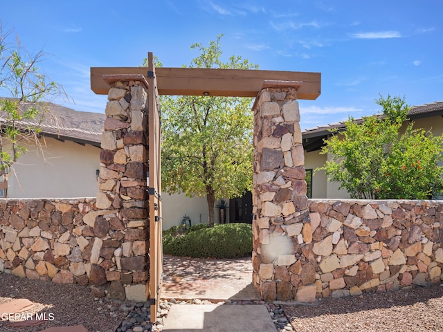 exterior space with stucco siding