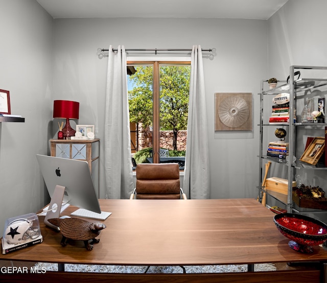 view of office area