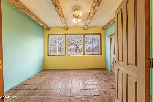 32 Cielo Dorado Dr, Anthony, NM 88021 - unfurnished room featuring beamed ceiling