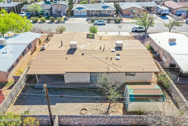 bird's eye view featuring a residential view