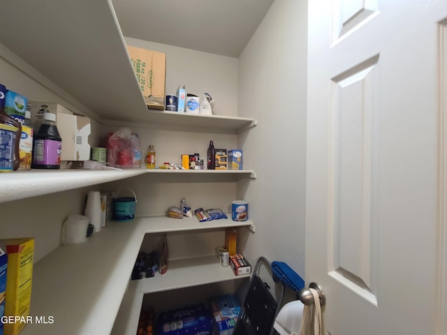 view of storage area
