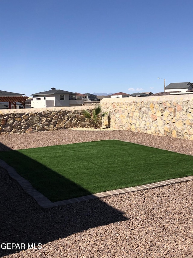 view of grassy yard