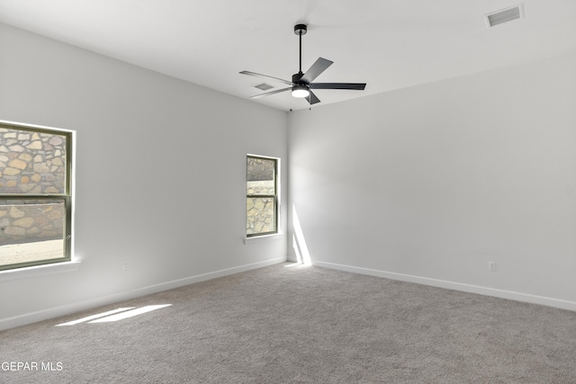 813 Durham Way, Horizon City, TX 79928 - empty room featuring plenty of natural light, visible vents, and ceiling fan