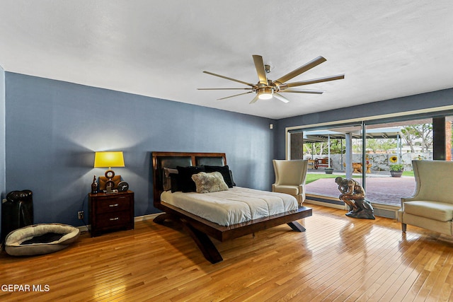 701 La Cruz Dr, El Paso, TX 79902 - bedroom with ceiling fan and hardwood / wood-style floors