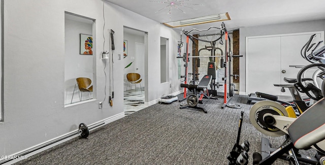 701 La Cruz Dr, El Paso, TX 79902 - exercise room featuring baseboards