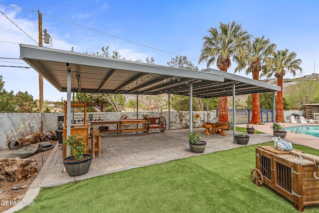 701 La Cruz Dr, El Paso, TX 79902 - view of patio featuring a fenced in pool and fence private yard