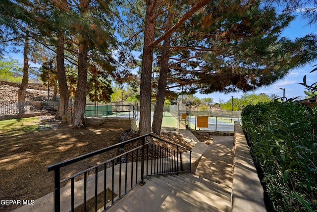 exterior space featuring fence