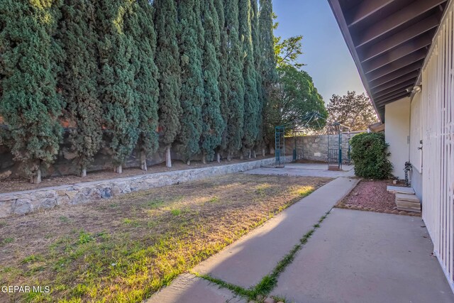 10632 Park View Cir, El Paso, TX 79935 - view of yard with a patio area and a fenced backyard