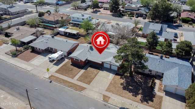 aerial view featuring a residential view