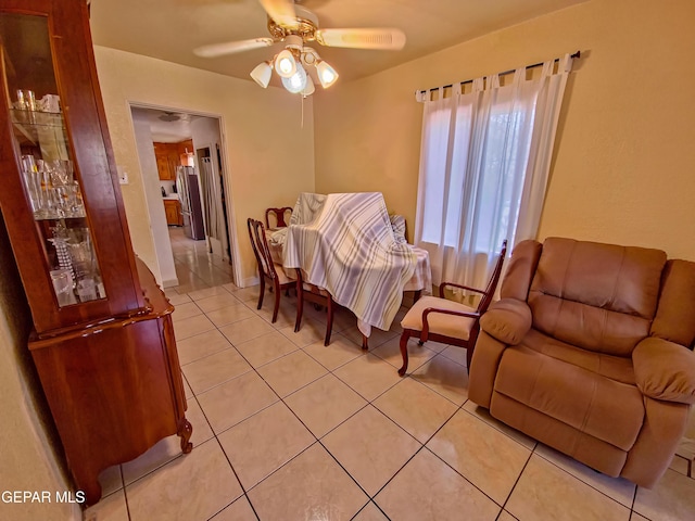 7726 Monterrey Dr, El Paso, TX 79915 - interior space with light tile patterned floors and ceiling fan