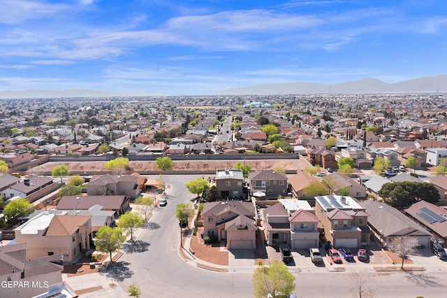 3501 Al Roberts Dr, El Paso, TX 79936 - bird's eye view with a residential view and a mountain view