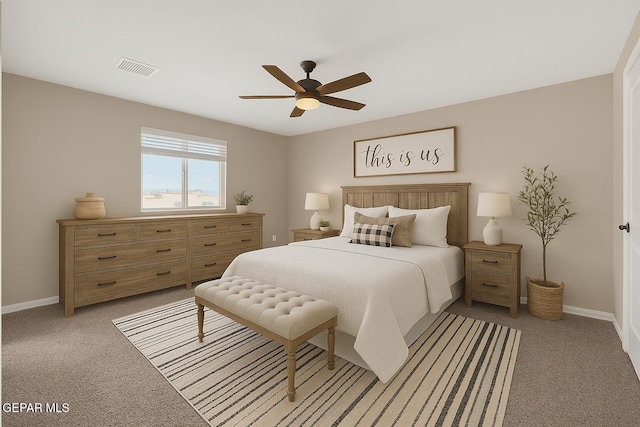 3600 Essence St, El Paso, TX 79938 - bedroom featuring light colored carpet, baseboards, and ceiling fan