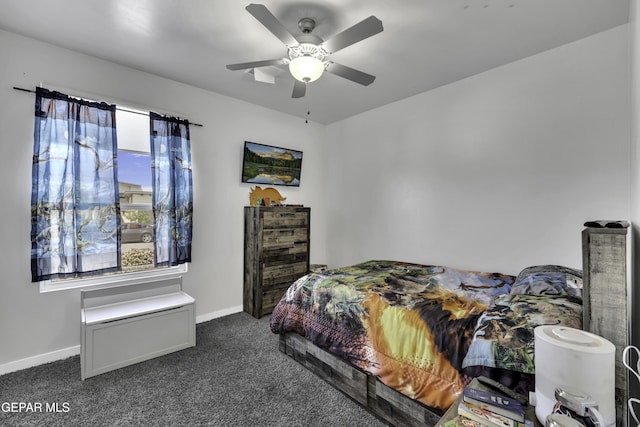 784 Brunswick Pl, Horizon City, TX 79928 - carpeted bedroom featuring baseboards and ceiling fan