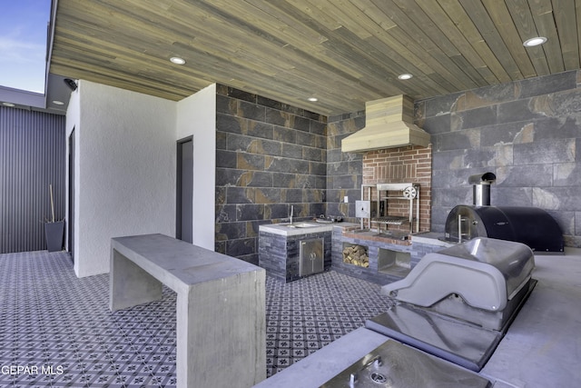 784 Brunswick Pl, Horizon City, TX 79928 - view of patio / terrace featuring an outdoor kitchen