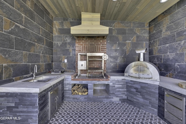 784 Brunswick Pl, Horizon City, TX 79928 - view of patio featuring exterior kitchen and a sink