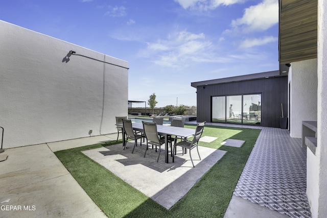 784 Brunswick Pl, Horizon City, TX 79928 - view of patio with an outdoor pool and outdoor dining area
