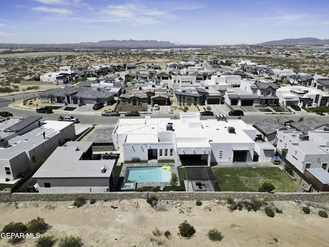 784 Brunswick Pl, Horizon City, TX 79928 - bird's eye view with a mountain view and a residential view