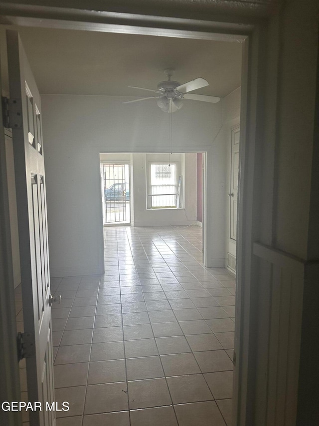 3506 Pera Ave Unit A & B, El Paso, TX 79905 - tiled empty room featuring ceiling fan