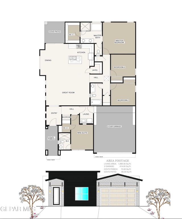 1413 Dylan Pl, El Paso, TX 79928 - plan