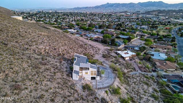 4108 Metetuye Ln, El Paso, TX 79902 - aerial view with a residential view and a mountain view