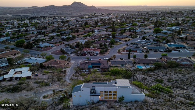 4108 Metetuye Ln, El Paso, TX 79902 - birds eye view of property featuring a residential view and a mountain view