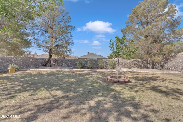 7341 Desierto Rojo Ct, El Paso, TX 79912 - view of yard featuring a fenced backyard