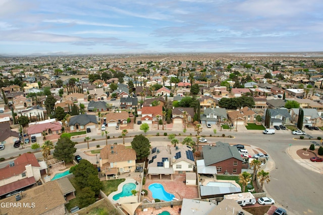 drone / aerial view with a residential view