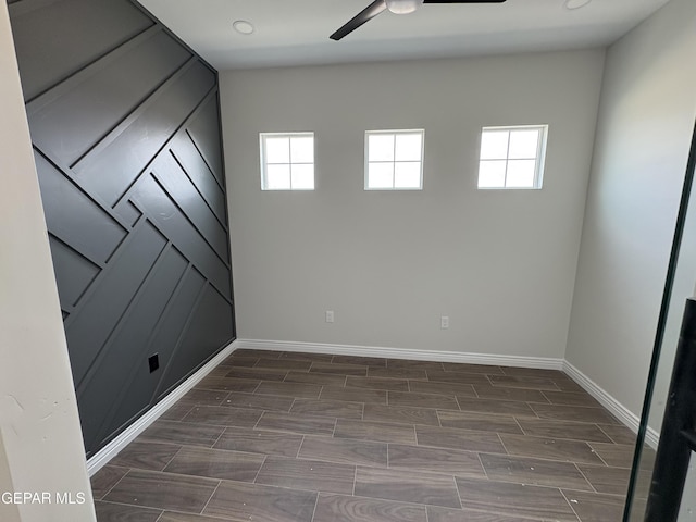 11345 Ardelle Ave, El Paso, TX 79936 - empty room featuring a wealth of natural light, baseboards, and a ceiling fan