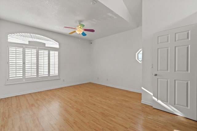 5628 Buckley Dr, El Paso, TX 79912 - interior space featuring light wood-style flooring, ceiling fan, and baseboards