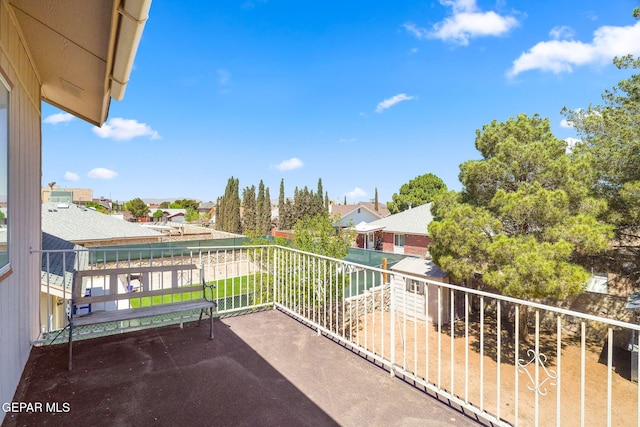 balcony featuring a residential view