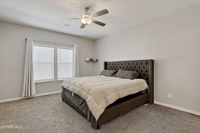 13877 Paseo Perlas Dr, El Paso, TX 79928 - carpeted bedroom featuring ceiling fan, baseboards, and visible vents