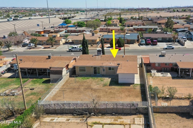 bird's eye view featuring a residential view