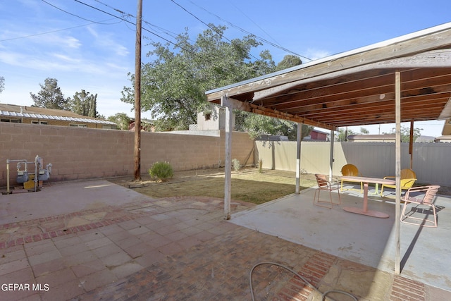 view of patio / terrace with a fenced backyard