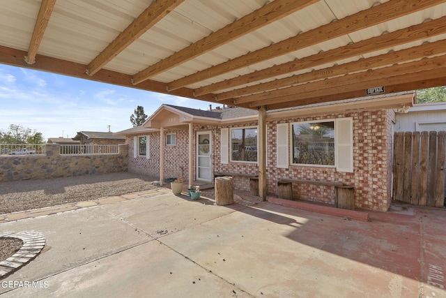 view of patio / terrace with a fenced backyard