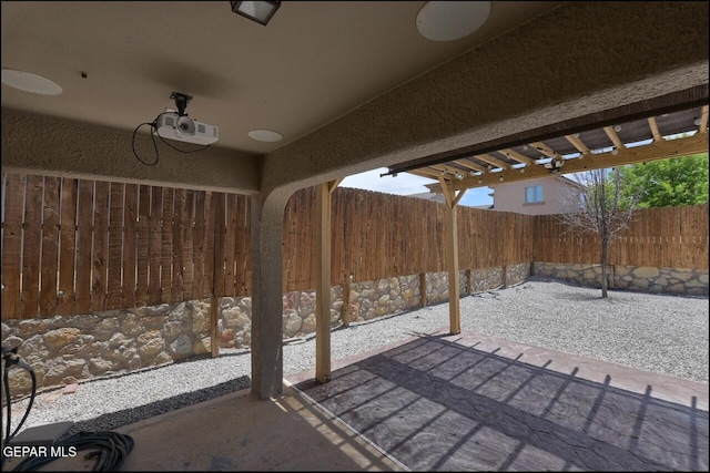view of patio / terrace featuring a fenced backyard