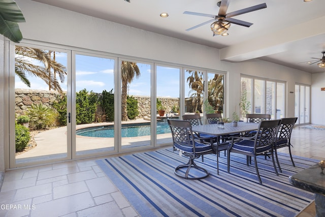 view of sunroom / solarium