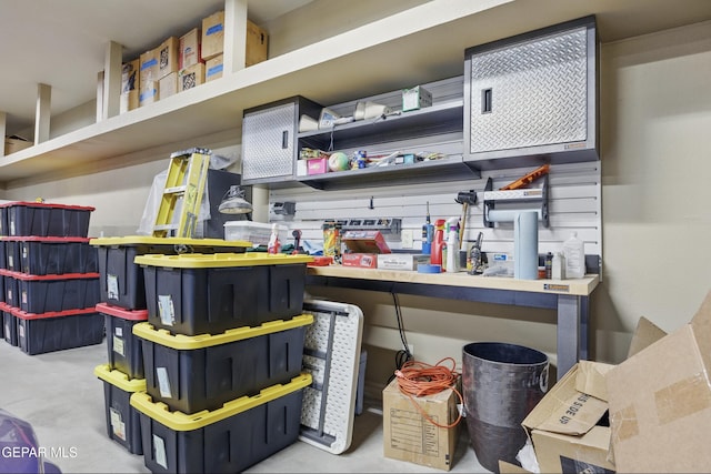 view of storage room