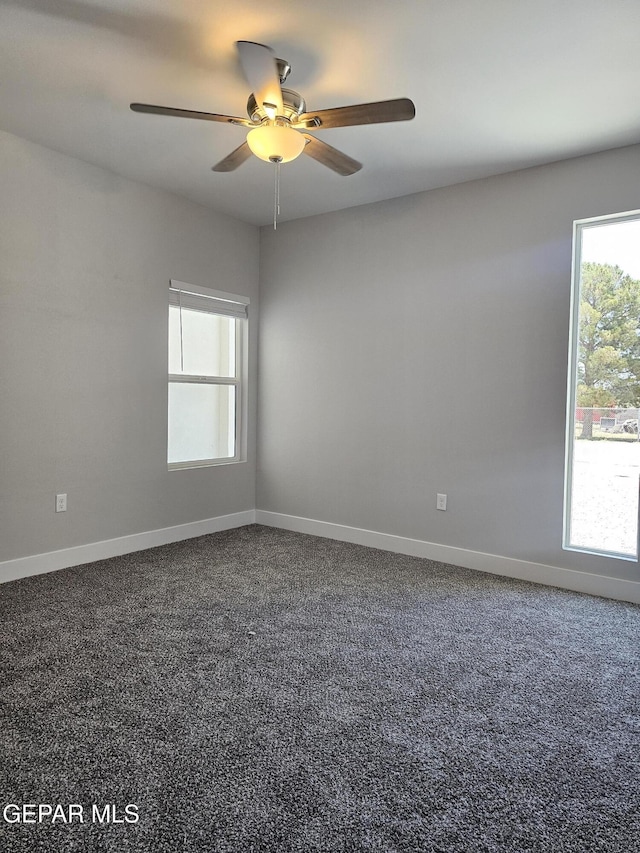 474 Sylvia Ct, Socorro, TX 79927 - carpeted empty room with ceiling fan and baseboards