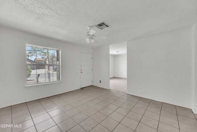 2352 Tierra Blanda Dr, El Paso, TX 79938 - unfurnished room with a textured ceiling, visible vents, and a ceiling fan